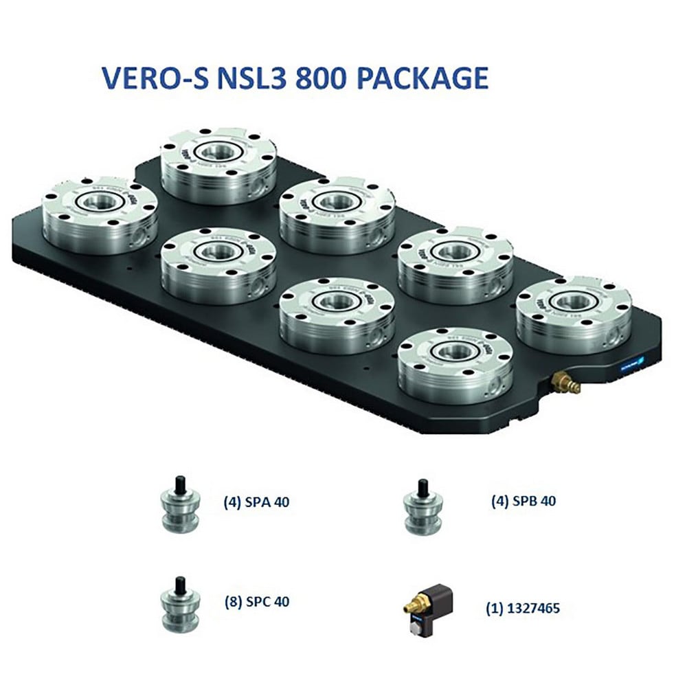 CNC Quick-Change Clamping Modules, Actuation Type: Pneumatic , Number of Module Centers: 8 , Indexing: No , Unlocking Pressure (lbf/sq in): 87.02  MPN:1572480