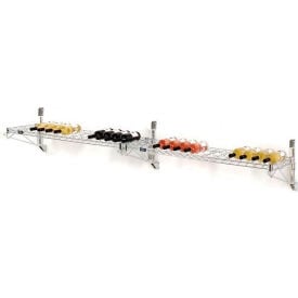 Wine Bottle Rack - Double Wide 2 Shelf Wall Mount 26 Bottle - 96