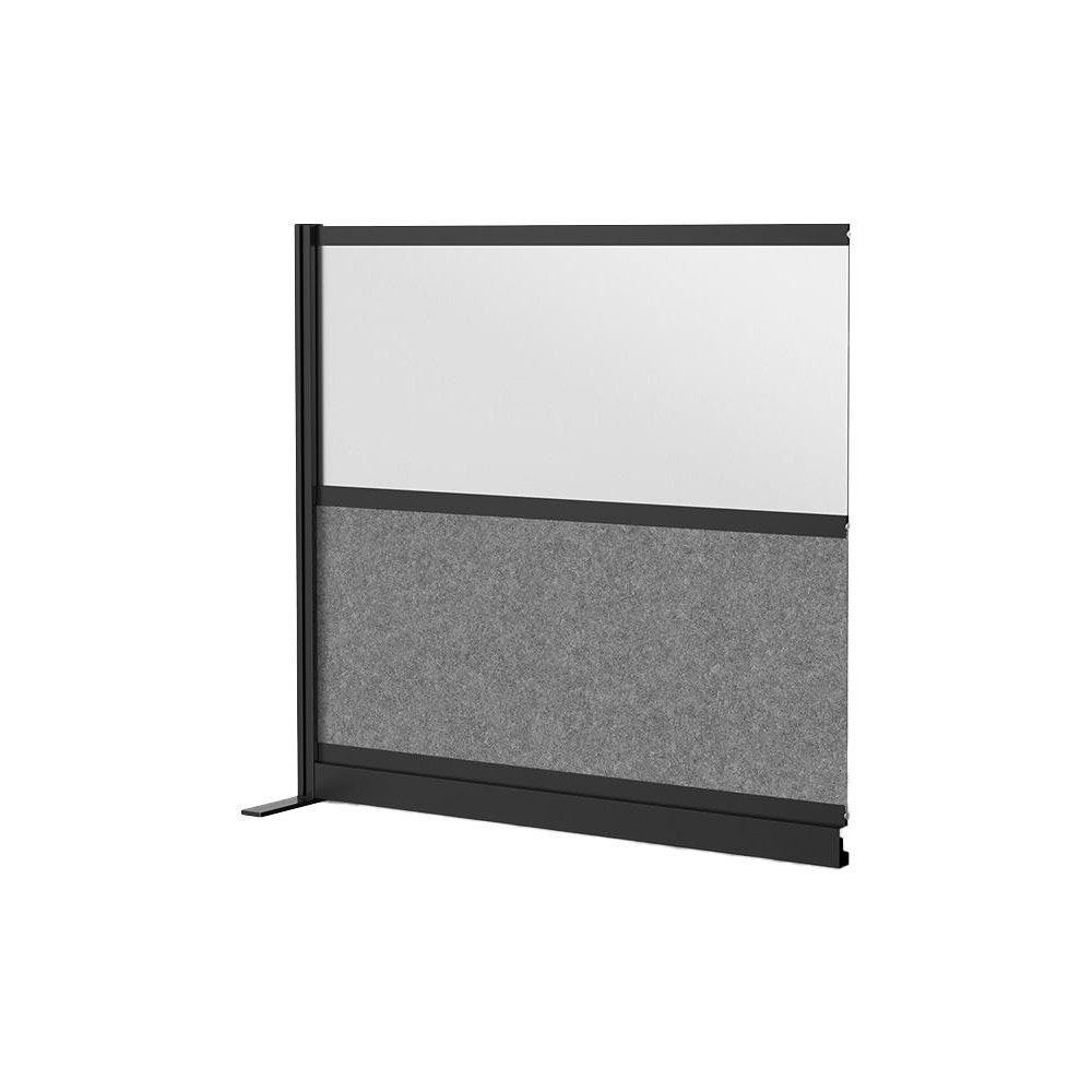 Office Cubicle Partitions, Office Cubicle Partition Type: Modular Wall Room Divider , Color: Black, Gray, Frosted , Material: Aluminum  MPN:MW-5348-XWCGWB