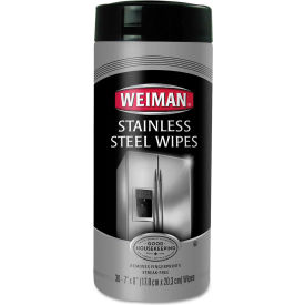 Weiman Stainelss Steel Cleaning Wipes 30 Wipes/Can - 92 WMN92