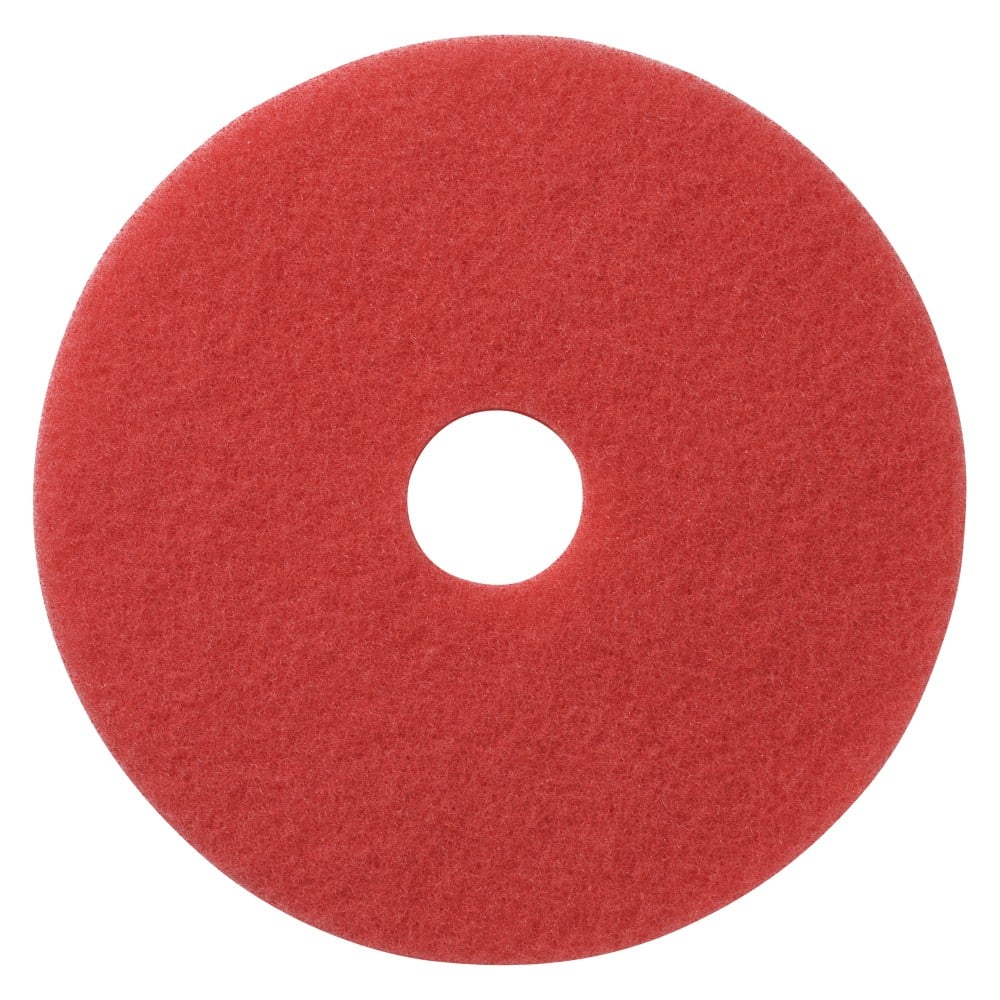 Americo Buffing Floor Pad, 17in Diameter, Red, Box of 5 (Min Order Qty 4) MPN:404417