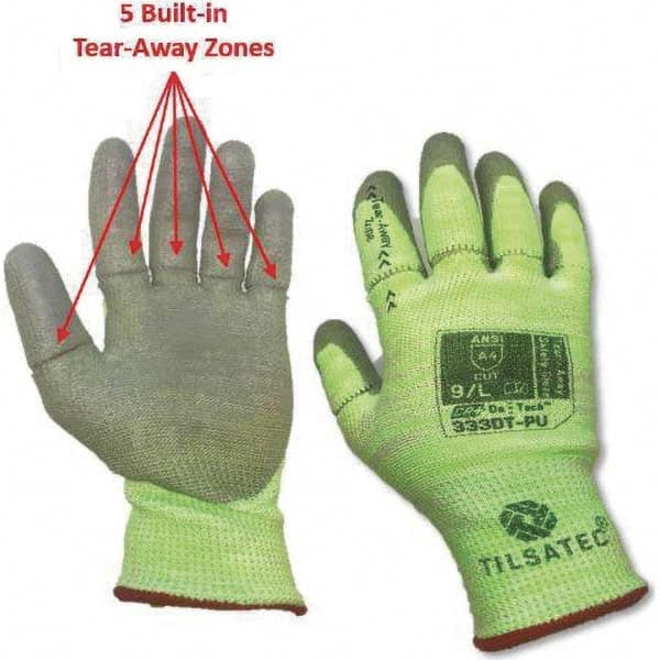 Cut, Puncture & Abrasive-Resistant Gloves: Size 2XS, ANSI Cut A4, ANSI Puncture 3, Polyurethane, Polyethylene MPN:TTP333DTPU050