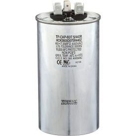 Tradepro® Run Capacitor 60 + 7.5 MFD 440V Round TP-CAP-60/7.5/440R