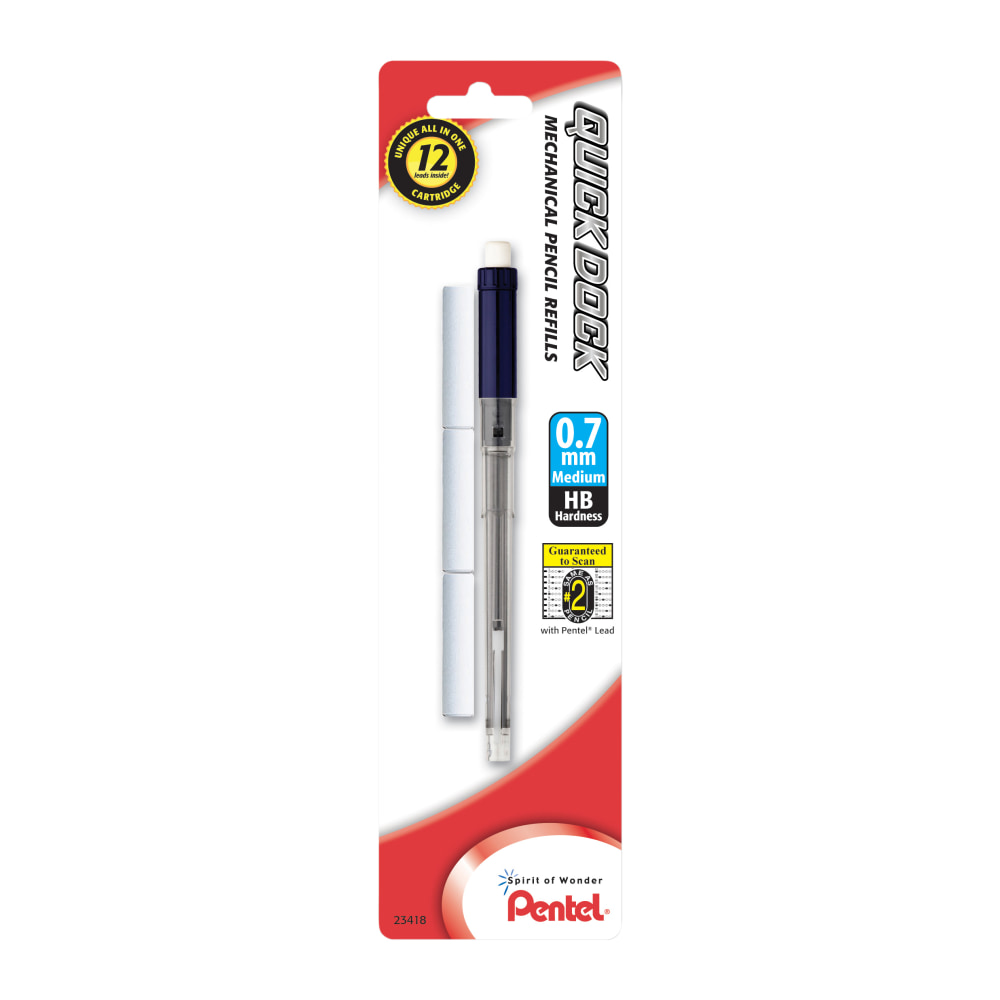 Pentel QuickDock Mechanical Pencil Refill, 0.7 mm (Min Order Qty 37) MPN:QDR7LE3BP