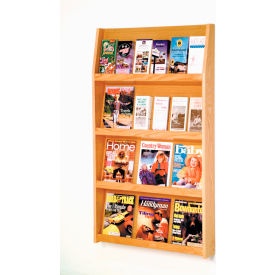 12 Magazine/24 Brochure Wall Display - Light Oak LD49-24LO