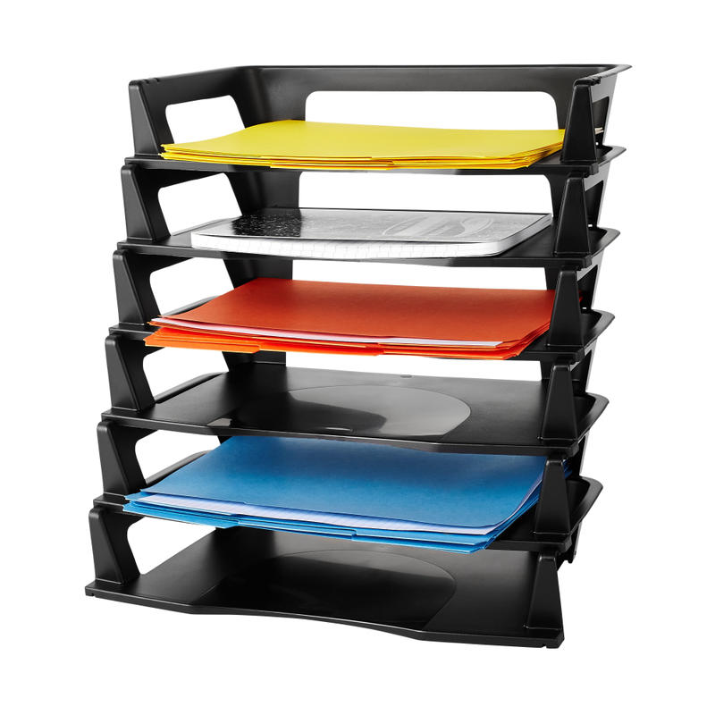 Rubbermaid Regeneration Letter Tray, 2 3/4inH x 9inW x 15 1/4inD, Black, 1 Pack Of 6 Trays (Min Order Qty 4) MPN:RUB86028