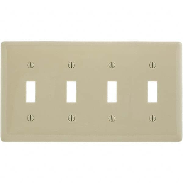 Wall Plates, Wall Plate Type: Switch Plates , Color: Ivory , Wall Plate Configuration: Toggle Switch , Material: Thermoplastic , Shape: Rectangle  MPN:P4I