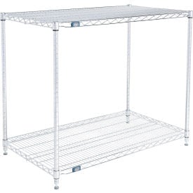 Nexel® 2 Shelf Stainless Steel Wire Shelving Unit Starter 42