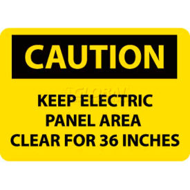 NMC C533PB OSHA Sign Caution Keep Electric Panel Area Clear For 36 Inches 10