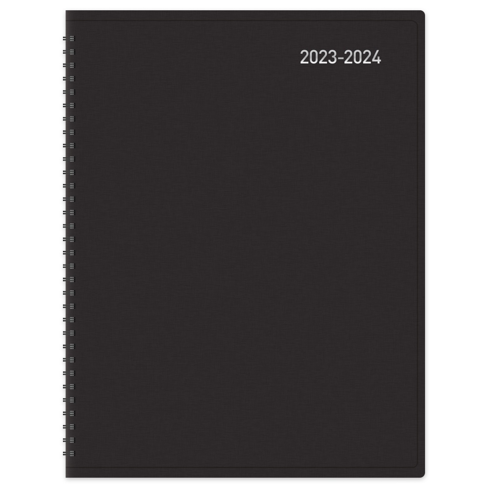 2023-2024 Office Depot Brand 14-Month Weekly/Monthly Academic Planner, Horizontal Format, 8in x 11in, 30% Recycled, Black, July 2023 to August 2024 (Min Order Qty 5) MPN:ODUS2233-013