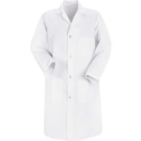 Red Kap® Men's Button-Front Lab Coat White Poly/Cotton S 5700WHRGS