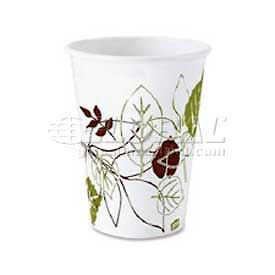 Dixie Hot Paper Cups 12 Oz. 1000/Carton White/Nature Design DXE2342PATH