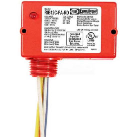 RIB® Enclosed Polarized Relay RIB12C-FA-RD 10A SPDT 12VAC/VDC Red Housing RIB12C-FA-RD