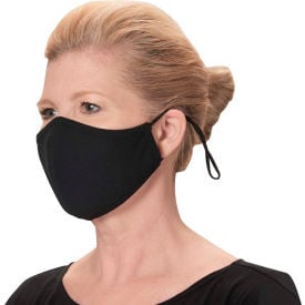 Reusable & Adjustable Face Mask 2-Ply Cotton L/XL Black 2 Bags Per Pack MSK-2KLXL