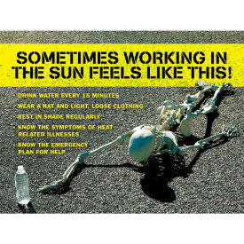 Accuform SP125178 Safety Poster SOMETIMES WORKING IN THE SUN FEELS LIKE THIS 17