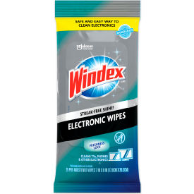 Windex® Electronics Cleaner 7 x 10 Neutral Scent 25 Wipes SJN319248EA