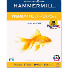 Multipurpose Paper - Hammermill HAM105810 - White - 8-1/2 x 11 - 24 lb. - 2500 Sheets/Carton 105810