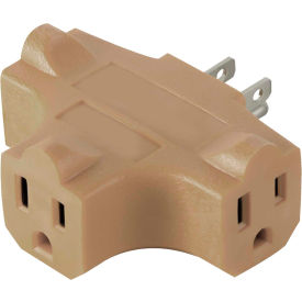 GoGreen Power 3 Outlet Cube Adapter GG-3406BE - Beige GG-3406BE