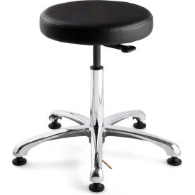 Bevco 3050E-V-BLK Versa Upholstered ESD Vinyl Stool Aluminum Base Black 3050E-V-BLK