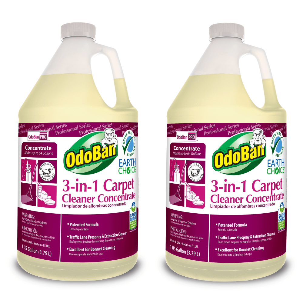 OdoBan Professional Series Cleaning 3-In-1 Carpet Cleaner Concentrate, 1 Gallon, Pack Of 2 Jugs (Min Order Qty 2) MPN:9602B62G2-OD