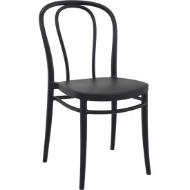 Siesta Victor Resin Outdoor Chair Black - Pkg Qty 2 ISP252-BLA