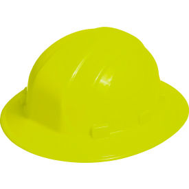 ERB® Omega II® Full Brim Cap 6-Point Slide-Lock Suspension Hi-Viz Yellow - Pkg Qty 12 WEL19521HY