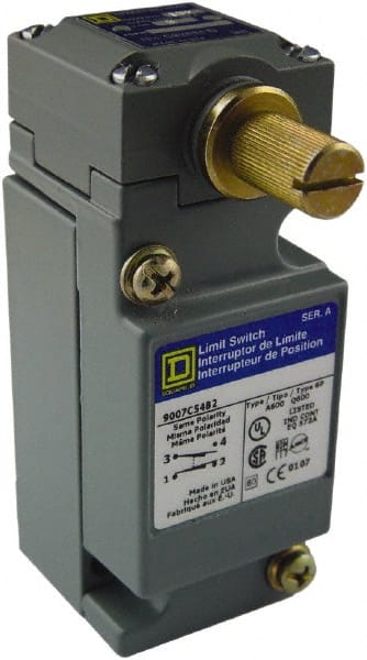 General Purpose Limit Switch: SPDT, NC, Rotary Head MPN:9007C54N1