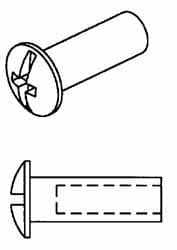 #10-24 Thread Barrel, Slotted/Phillips Drive, Stainless Steel Sex Bolt & Binding Post MPN:IEH4408SS