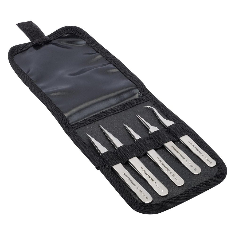 Tweezer & Tong Sets, Material: Stainless Steel , Number of Pieces: 5.000 , Container Type: Pouch  MPN:9857