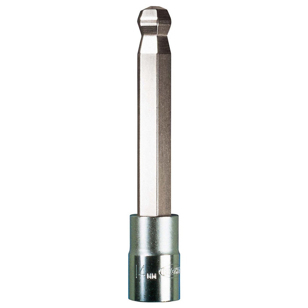 Hand Hex & Torx Bit Sockets, Socket Type: Ball End Socket , Hex Size (mm): 14.000 , Bit Length: 92mm , Insulated: No , Overall Length (Inch): 5-1/8  MPN:21TB-14