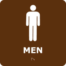 NMC™ Graphic Braille Plastic Sign Men 8