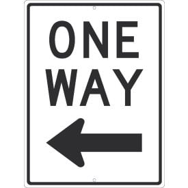 NMC TM510J Traffic Sign One Way Arrow Left 24