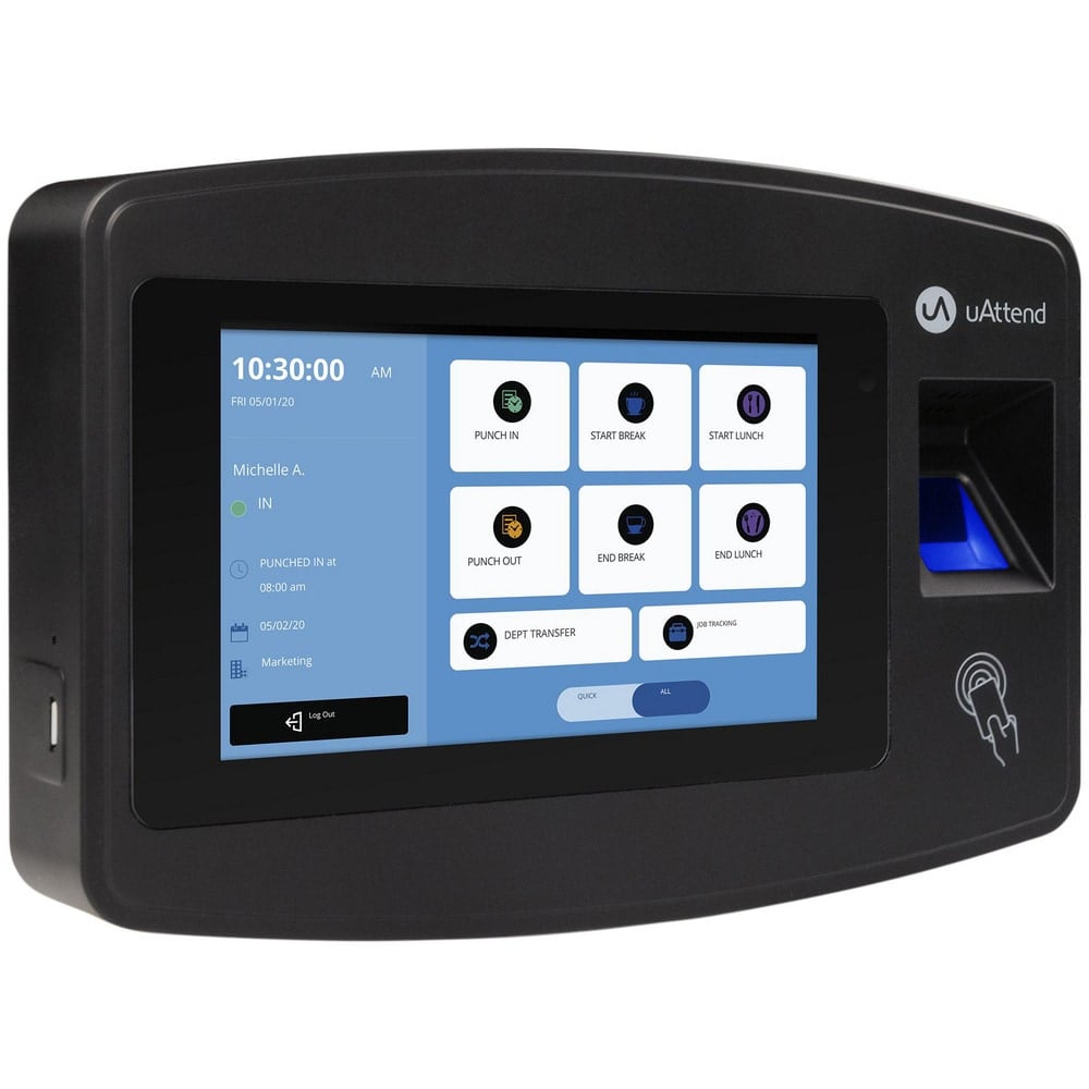 Time Clocks & Time Recorders, Punch Type: Biometric , Power Source: Electric , Display Type: Backlit LCD , Material: Plastic , Records: Attendance, Message  MPN:JR2000