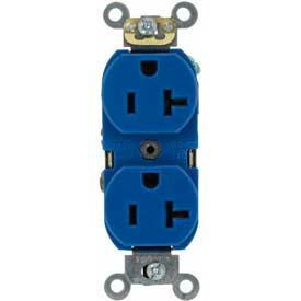 Leviton 5362-SBU 20A 125V Duplex Receptacle Blue - Pkg Qty 10 5362-SBU