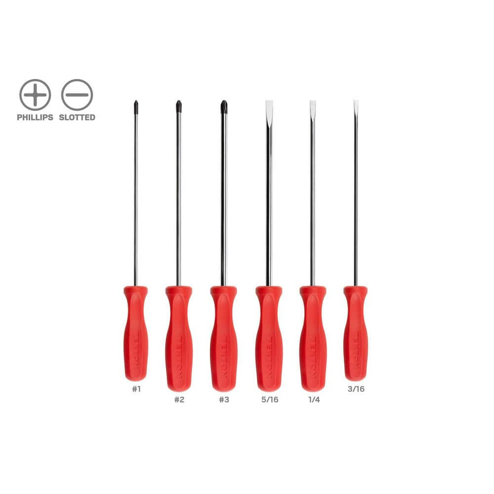 High-Torque Chrome Blade Screwdriver Set, 4-Piece (#1-#2, 3/16-1/4 in.) MPN:DRV42025