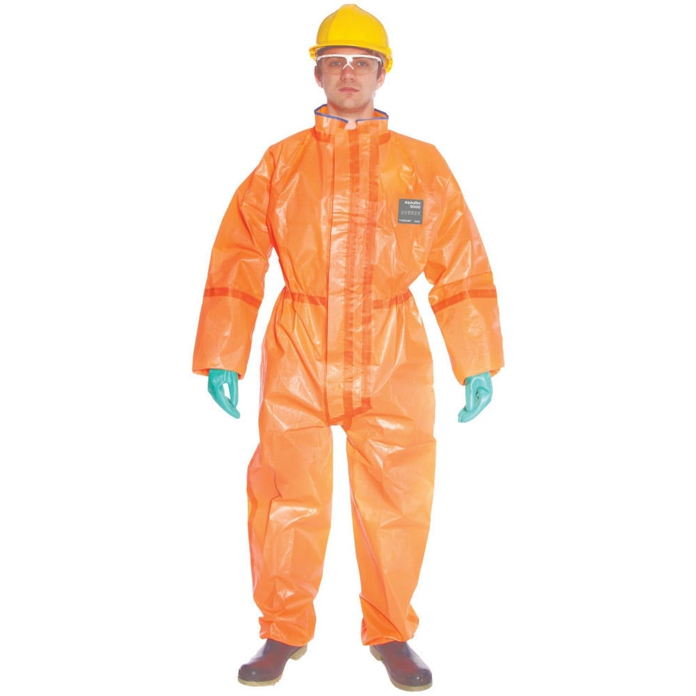 Disposable & Chemical Resistant Coveralls, Garment Style: Coveralls , Size: X-Large , Material: Multi-Layer Non-Woven Barrier Laminate Fabric  MPN:OR50-T92-103-05