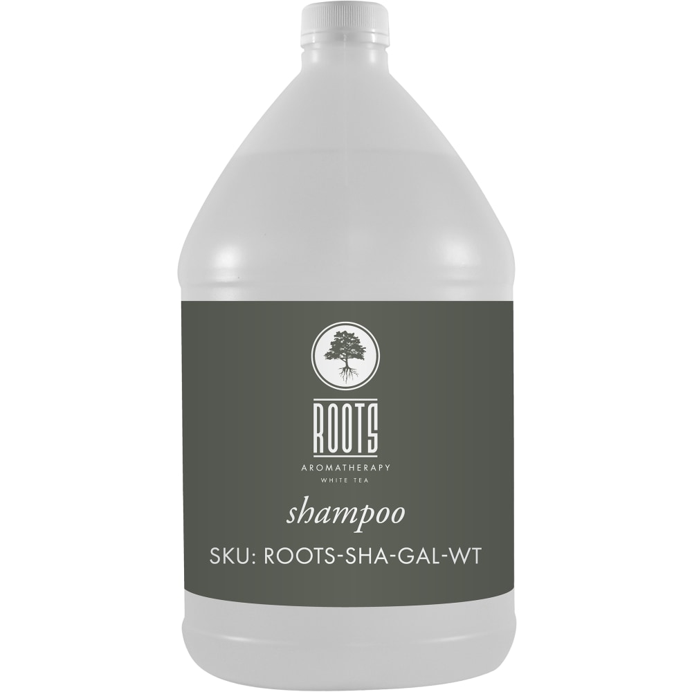 Hotel Emporium Bulk Shampoo, Roots Aromatherapy White Tea, 1 Gallon, Case Of 4 Bottles MPN:ROOTS-SHA-GL-WT