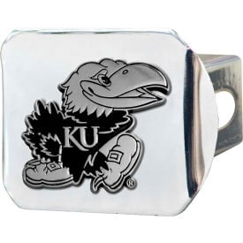 University of Kansas - 3-D Chrome Hitch Cover 3-3/8