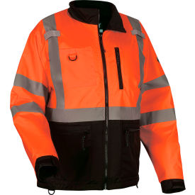 Ergodyne® High Visibility Windbreaker Water Resistant Jacket Type R Class 3 Orange 3XL 23437