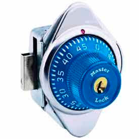 Master Lock® No. 1630MDBLU Built-In Combination Lock Blue Metal Dial - Right Hinged 0MDBLU163