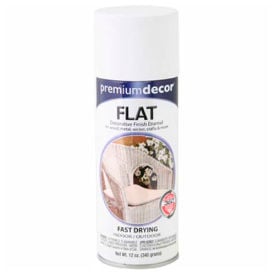 Premium Dcor Decorative Flat Enamel 12 oz. Aerosol Can White - 792237 792237