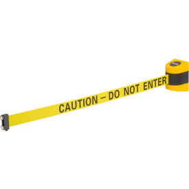 GoVets™ Magnetic Retractable Belt Barrier Yellow Case W/15' Yellow 