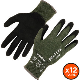 Ergodyne® Proflex 7042 Cut Resistant Gloves Nitrile Coated ANSI A4 XL Green 12 Pairs 10335