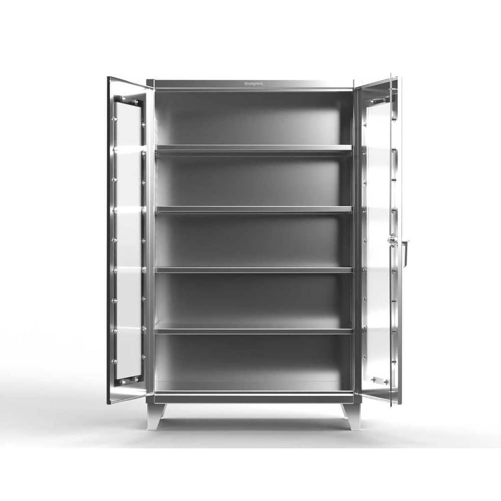 Storage Cabinets, Cabinet Type: Visible , Cabinet Material: Stainless Steel , Width (Inch): 48in , Depth (Inch): 24in , Cabinet Door Style: Clearview  MPN:45-LD-243SS