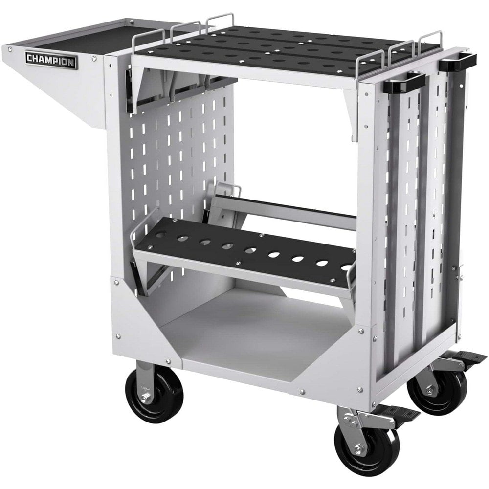 CNC Storage Carts, Style: Capto , Taper Size: Capto C4 , Tool Type: CAPTO , Caster Type: Swivel, Fixed , Color: Light Gray  MPN:NCTCC4-LG