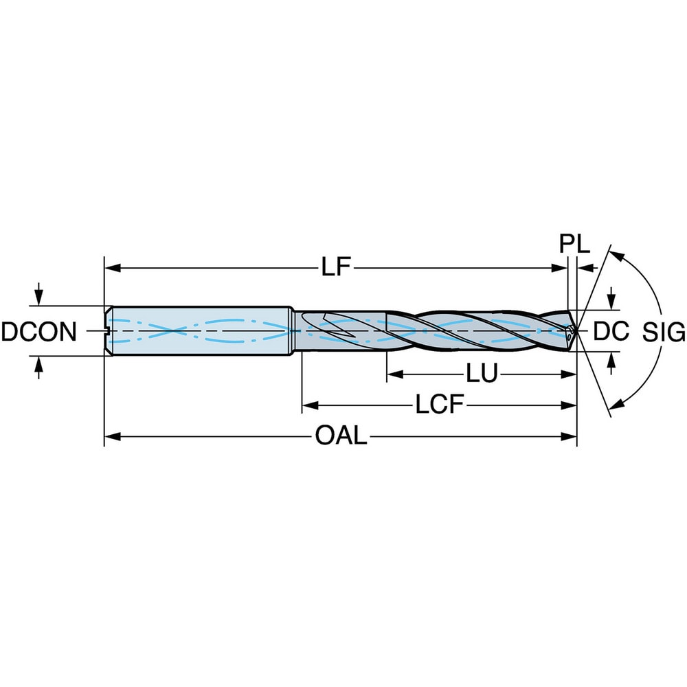 Screw Machine Length Drill Bits, Drill Bit Size (mm): 14.50 , Drill Bit Size (Decimal Inch): 0.5709 , Tool Material: Solid Carbide  MPN:8420969