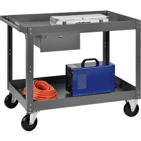 GoVets™ Stock Cart w/1 Drawer & 2 Shelves 800 lb. Cap 36