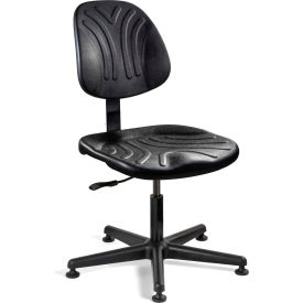 Bevco 7000D Dura Polyurethane Chair Black Nylon Base Mushroom Glides Black 7000D