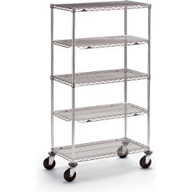 Metro qwikSLOT™ Wire Shelf Truck w/3 Shelves 800 lb. Capacity 48