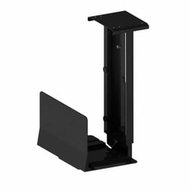 RightAngle™ 203CPU Fixed Under Desk Adjustable CPU Holder 40 lbs. Capacity Black 203CPU